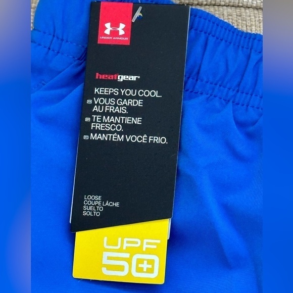 Under Armour Boys Swim Trunks Shorts w/Mesh Brief Elastic Waist w/ Cord UPF 50 - Picture 4 of 9